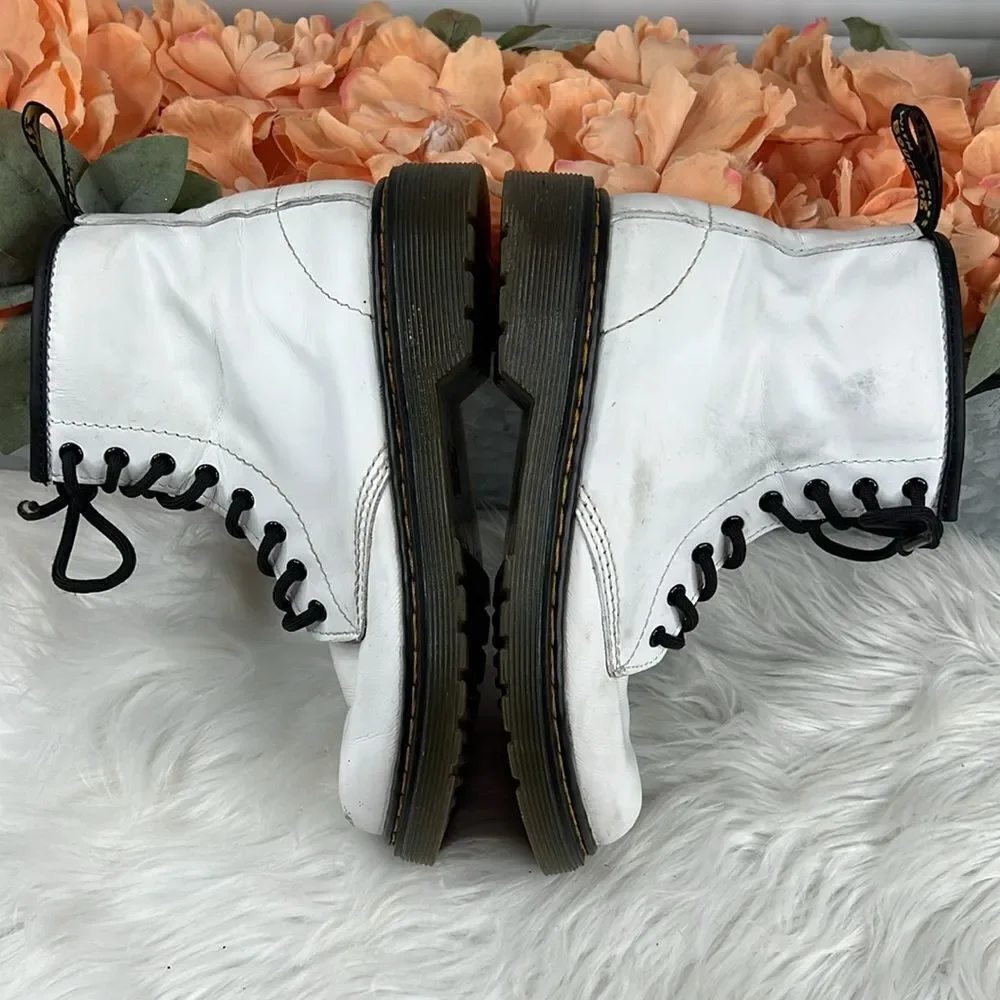 Doc Martens 1460J Combat Boots Youth Size 2 Lace Up Side Zip